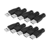 PERSELOSO Adattatore Compatto per USB da e Mouse in a Tastiera, Plastico e Metallo Portatile, Confezione 10, per Studenti e Lavoro Ufficio