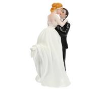 PERSELOSO Cake Topper Sposi per Matrimonio in Resina Dipinta a Mano, Decorazione Creativa e Multiuso per Feste e Commemorazioni, Statuina Sposo e Sposa per Torte Nuziali