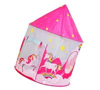 PERSELOSO Casetta da Gioco per Rosa Unicorno, Riparo Yurta Leggero e Portatile per Interni, Casetta Finestre per Camera da Letto e Gioco al Coperto