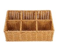 PERSELOSO Cesto Porta Posate in Rattan Plastica Design Salvaspazio e Multiuso, Organizer Pratico e Raffinato per Cucina e Tavolo da Pranzo