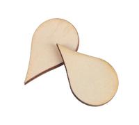 PERSELOSO Chip in Legno a Forma di Goccia D'acqua 50 Pezzi 30mm per Decorazioni Fai da Te e Ornamenti Sospesi Progetti Artigianali e Foto Prop