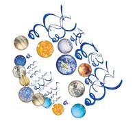 PERSELOSO Decorazioni Feste Pianeta in Carta e PVC, Non Fragili e Riutilizzabili, Perfette per Soffitti e Camini, Decorazioni Compleanno Spazio Uniche e Colorate