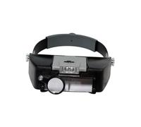 PERSELOSO Helmet Nicked Glass lente d'ingrandimento illuminato leggero batteria lentine specchi ingranditori occhiali di ingrandimento cuffia di ingrandimento per gioiellieri Black