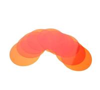 PERSELOSO Pellicola Autoadesiva Rotonda Arancione per Diffusione Luce LED e Lampade Spot, Film in Pet 12x12 Cm Resistente allo Scolorimento per Ambienti Domestici e Palchi 10 Pezzi