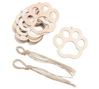PERSELOSO Pendenti Decorativi con Corda di Cotone Beige 20 in Legno Facili da per Decorazioni Natalizie e Feste per Addobbi