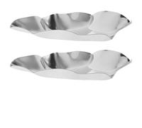 PERSELOSO Poggiamestolo in Acciaio Inossidabile 2 Pezzi Design Versatile e Moderno per Uso Domestico e Tavola, come Supporto per Cucchiai e Piatti di Ostriche