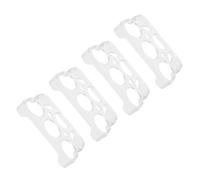 PERSELOSO Porta Uova per Frigorifero in Plastica 4 Pezzi Contenitore per Uova Impilabile Design Fisso da Rotture Organizer Salvaspazio Elegante e Semplice