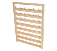 PERSELOSO Portarocchetti in Legno da Appendere per Cucito e Ricamo, Organizer 48 Assi Facile da Montare Finitura Artigianale, Supporto per Bobine in bambù