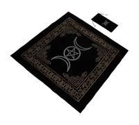 PERSELOSO Set 1 Pezzo Tovaglia Nero per Carte Tarocchi con Sacchetto Pratico per Gioco di Carte Tarocchi e Divinazione senza Perdita di Peli