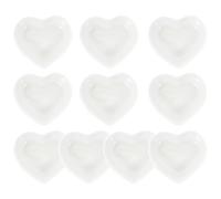 PERSELOSO Set 10 Pezzi Ciotole Piccole in Ceramica Bianca a Forma di Cuore, Piatti per Condimenti Facili da Pulire e Sicuri per Famiglie, per Feste e Cucina Riutilizzabile