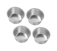 PERSELOSO Stampi Facili da Pulire in al Carbonio 4 Rotondi per Dolci Resistenti Alte Temperature per Home Baking e Cupcake