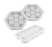 PERSELOSO Stampi in Silicone per Resina a Forma Esagonale 2 Unità per Scatola Porta Dadi Riutilizzabili con Pulizia Semplice per Progetti DIY e Creazione Giochi