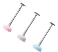 PERSELOSO Sturalavandini per Bagno 2 Pezzi Manico Confortevole in ABS e Gomma, Potente Pulizia e Aspirazione per Casa e Ufficio, Elimina Odori e Ostruzioni