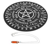 PERSELOSO Tavola per Divinazione in Gomma con Pendolo, Pratica e Resistente, Accessorio Decorativo da Scrivania per Meditazione e Pratiche Spirituali