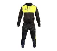 Perseo Sport Tuta da ginnastica Uomo con Cappuccio ZE-US Modelli Capua Rodi (IT, Testo, L, Regular, Regular, Capua Nero/Giallo Fluo)