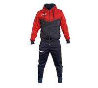 Perseo Sport Tuta da ginnastica Uomo con Cappuccio ZE-US Modelli Capua Rodi (IT, Testo, XL, Regular, Regular, Rodi Rosso/Blu)