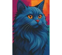 Persian Blue Cat Notebook: Cartoon Journal, Diary, Writing Pad: A perfect gift for Kids, Cat Lovers, Feline Admirers, Persian Fans, Cat Parents, Family, Friends & Loved Ones