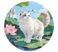 Persian Cat 1000 Pezzi Di Puzzle Rotondo Classico Cute Pets Giocattolo Educativo Per Adulti E Bambini 1000pcs (67.5x67.5cm)