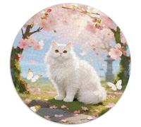Persian Cat 1000 Pezzi Di Puzzle Rotondo Creativo Cute Pets Jigsaw Regali Educativo Per Adulti E Bambini 1000pcs (67.5x67.5cm)