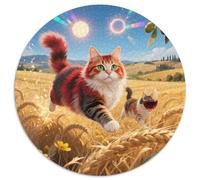 Persian Cat 1000 Pezzi Puzzle Cute Pets Puzzle Circolare Giochi Intellettuali Creativo Antistress Regali Decorativi Bambini (67.5x67.5cm)