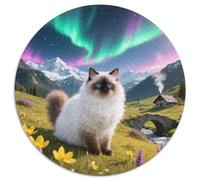 Persian Cat 1000 Pezzi Puzzle Cute Pets Puzzle Rotondo, Classico, Creativo, Antistress, Regali Unici (67.5x67.5cm)