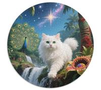 Persian Cat 1000 Pezzi Puzzle Giochi Di Puzzle Cute Pets Puzzle Rotondo Puzzle Classico Puzzle Arte Gioco Di Sfida Creativa Unica (67.5x67.5cm)