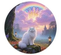 Persian Cat 1000 Pezzi Puzzle Giochi Di Puzzle Cute Pets Puzzle Rotondo Puzzle Classico Puzzle Arte Regalo Famiglia (67.5x67.5cm)