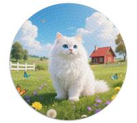 Persian Cat 1000 Pezzi PuzzleCute Pets Rotonda Puzzle Giochi Intellettuali Puzzle Arte Regali Decorativi Per Bambini (67.5x67.5cm)