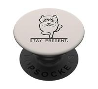 Persian Cat Stay Present PopSockets PopGrip Adesivo