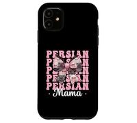 Persian Mama Mom Persian Cat Festa della Mamma Rosa Coquette Bow Custodia per iPhone 11
