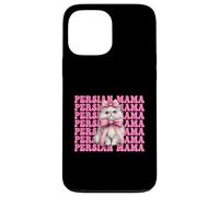 Persian Mama Mom Persian Cat Festa della Mamma Rosa Coquette Bow Custodia per iPhone 13 Pro Max