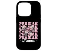 Persian Mama Mom Persian Cat Festa della Mamma Rosa Coquette Bow Custodia per iPhone 14 Pro