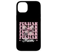 Persian Mom Mama Persian Cat Festa della Mamma Rosa Coquette Bow Custodia per iPhone 14 Plus