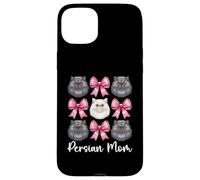Persian Mom Mama Persian Cat Festa della Mamma Rosa Coquette Bow Custodia per iPhone 15 Plus