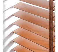 Persiana veneziana in vero legno, a doghe da 50 mm, oscuranti e isolamento termico, tende per la privacy, per casa, ufficio, bagno, 145 x 200 cm