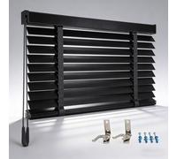 Persiane In Legno Naturale, Veneziane Da Interno Con 5cm Listelli, Tapparelle Oscuranti Resistenti Per Controllo Luce E Finestre Di Soggiorno E Casa(White)