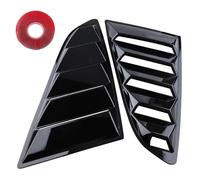 Persiane per finestrini posteriori, copertura per prese d'aria laterali, parabrezza, adatte per Ford Mustang 2015-2021, oscuranti per modificati Side Window Scoop Feritoie(Gloss Black)