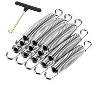 Persiiious 12 molle per trampolino, 140 mm, molla per trampolino | Molle per trampolino elastico, molle di ricambio in acciaio inox, con 1 utensile per molle, per 240, 244, 305, 366 e 427 cm