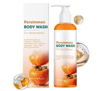 Persimmon Bagnoschiuma - Schiuma Ricca Doccia Gel Pulizia | Odori Corpo Detergente Estratti Vegetali Formula | Profumo Fresco Kaki Idratante Rinfrescante Formato Viaggio Uomo Donna Tutti Tipi Pelle