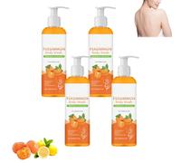Persimmon Body Wash, deodorante naturale, gel doccia per uomini e donne, sapone cachi, detergente per il corpo, controllo degli odori con profumo fresco, pulizia profonda, idratante (4 pezzi)