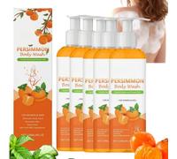 Persimmon Body Wash For Body Odor Control,Smelly Feet Deodorant Body Odor Eliminator For Women, Cleansing & Deodorizing With Persimmon, Wash Gel For Women & Men, Ideal For Sensitive Skin (5)