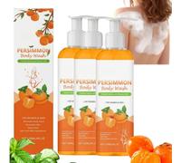 Persimmon Body Wash For Body Odor Control,Smelly Feet Deodorant Body Odor Eliminator For Women, Cleansing & Deodorizing With Persimmon, Wash Gel For Women & Men, Ideal For Sensitive Skin (3)