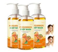 Persimmon Gel doccia contro gli odori corporei, detergente e deodorante, gel doccia detergente e deodorante contro il tipico odore degli anziani, a lunga durata (3 pezzi)