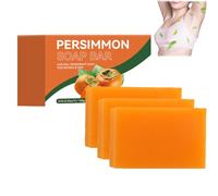 Persimmon Soap Bar,Body Odor Removal,Persimmon Goat Milk Soap,Face &Body Wash,Deodorante Body Bar per Old People Smell,Mild Bath Soaps for All Skin Types,Leaving your skin Men&Women Adults (3 pezzi)