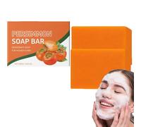 Persimmon Soap Bar, detergente per il corpo cachi, sapone per l'odore delle persone anziane, sapone per il corpo fatto a mano, per eliminare l'odore forte del corpo per la pulizia profonda (2 pezzi)