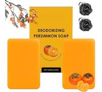 Persimmon Soap Bar for Body & Nonenal Odor Neutralization - Deodorizing Persimmon Soaps, Antibacterial Bar Soap for Effective Long-Lasting Freshness for Men & Women Deodorizing (2 Pcs)