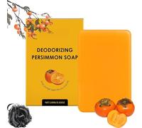 Persimmon Soap Bar for Body & Nonenal Odor Neutralization - Deodorizing Persimmon Soaps, Antibacterial Bar Soap for Effective Long-Lasting Freshness for Men & Women Deodorizing (1 Pc)