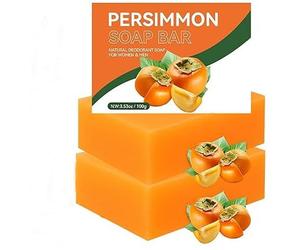 Persimmon Soap for Body Odor, Natural Deodorant Body Bar Soap, Persimmon Soap for Old People Smell,Handmade Natural Soaps for Better Skin,Deeply Moisturizing Bath Wash for Women & Men (2)