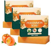 Persimmon Soap for Old People, Handmade Deodorizing Persimmon Soap Bar, Removes Odors, Deodorant Bath Bar for Men & Women, Moisturizing Body Cleanser - 100g (3Pcs)