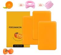 Persimmon Soap for Old People Smell, Persimmons Extract Soaps, Natural Persimmon Soap for Body Odor, For Men and Women (3PCS)